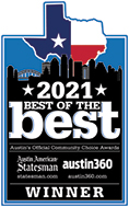 Best Assisted Living Facility Austin Texas 2021 award badge
